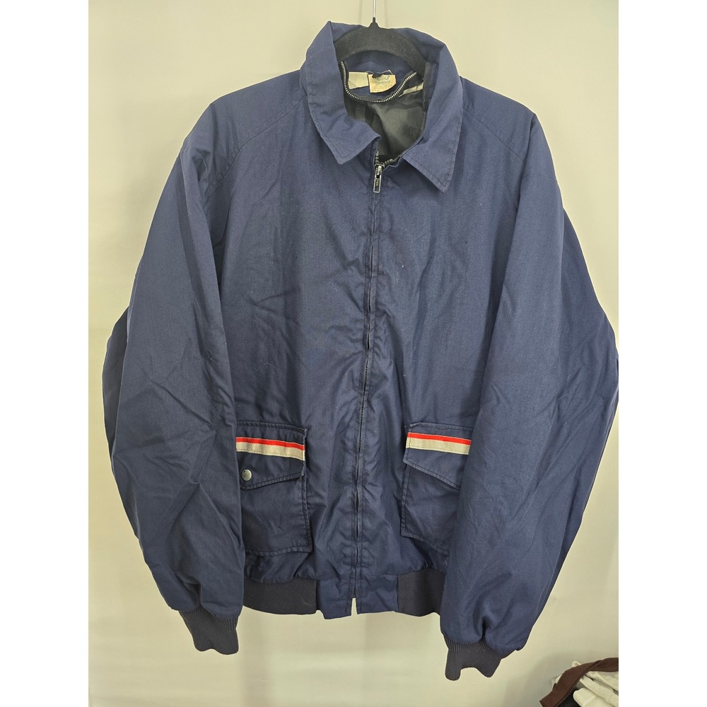 Vintage Brookfield Uniforms USPS Postal Jacket NavyBlueUnion Made USA Mens 46/48